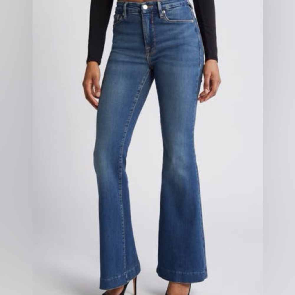 Good American Good Legs Flare Jeans 6